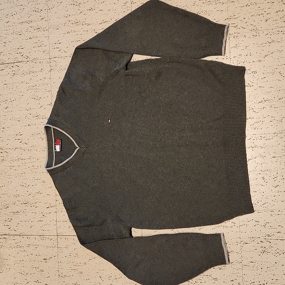 Tommy Hilfiger V Neck Knit Sweater Vintage 90s